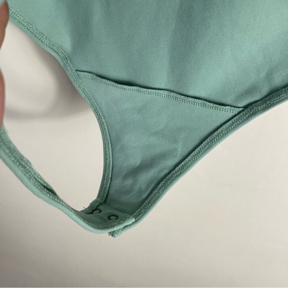 Abercrombie & Fitch seamless ruched Seafoam green bodysuit Size Large - Picture 4 of 9